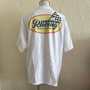 Anwar Carrots Racing T-Shirt White Checkerboard Flag FLAWS Large